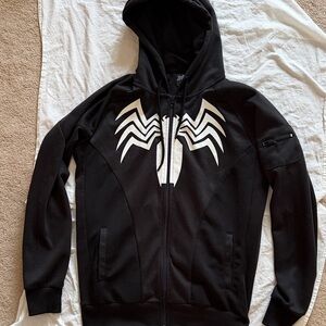 Black Venom zip up hoodie. Mens medium.